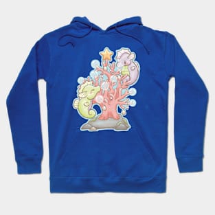 Seahorse Holiday Coral Hoodie